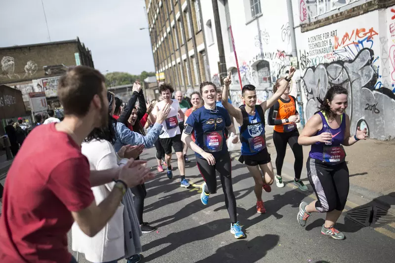 Runners taking part in the Hackney Half Marathon, London
