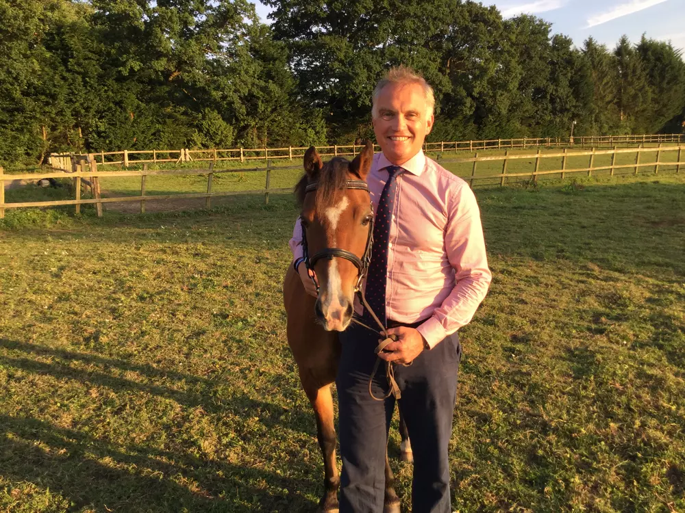 Trustee Jeremy Stewart and his pony