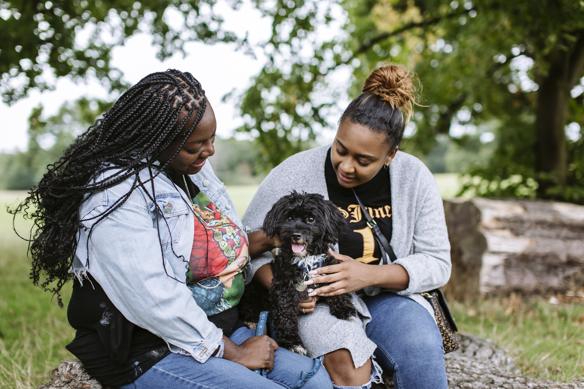 Katherine with Benji and daughter Savannah at their local park