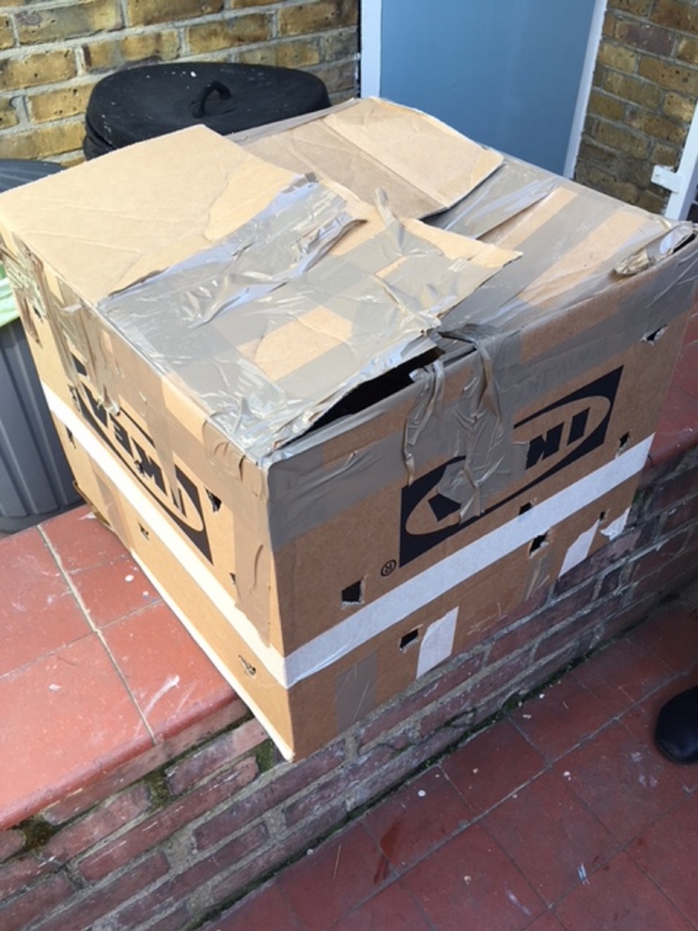 a cardboard box