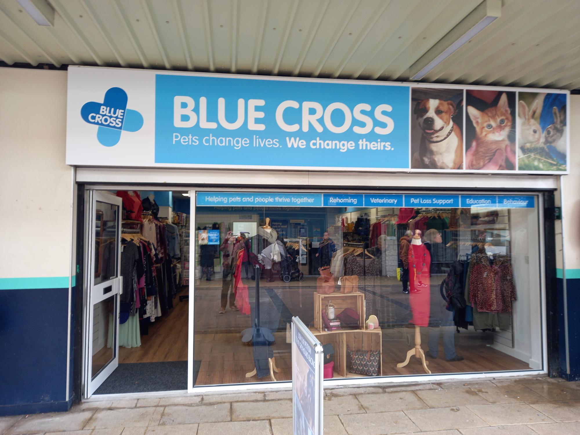 The front entrance of our Chelmsley Wood charity shop