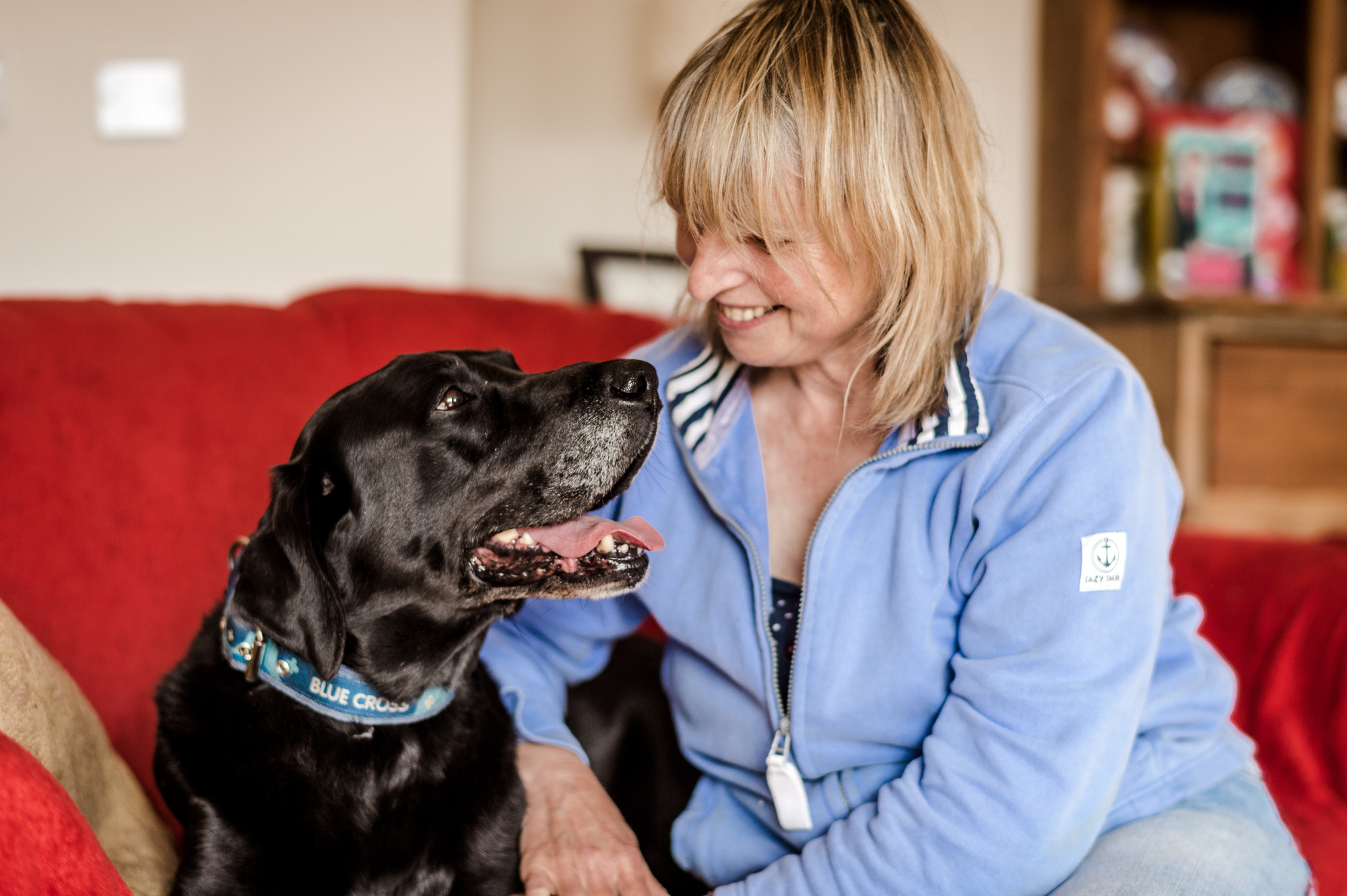 Jake with new owner Jackie