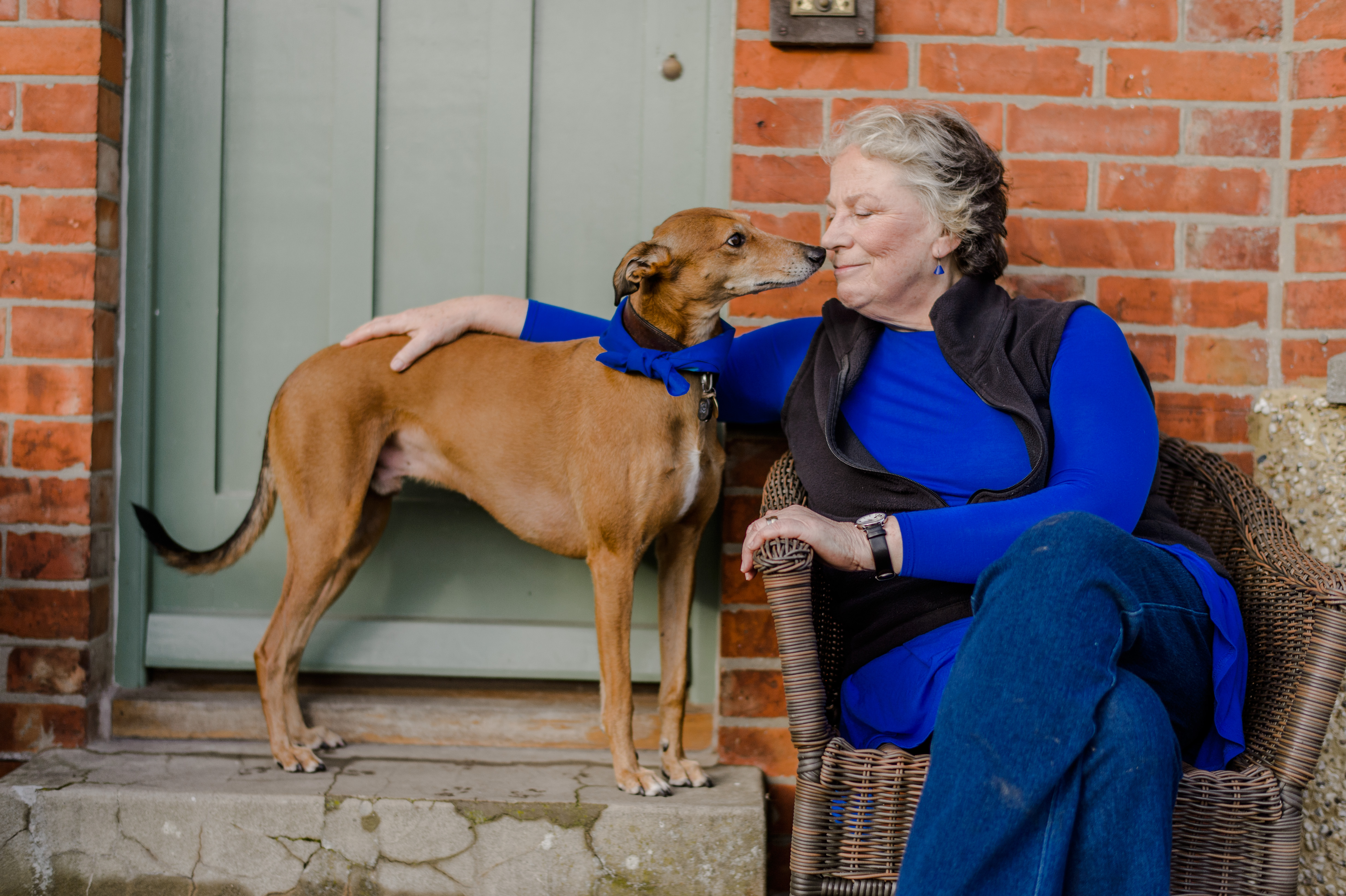 Pam Ferris with her dog Stan