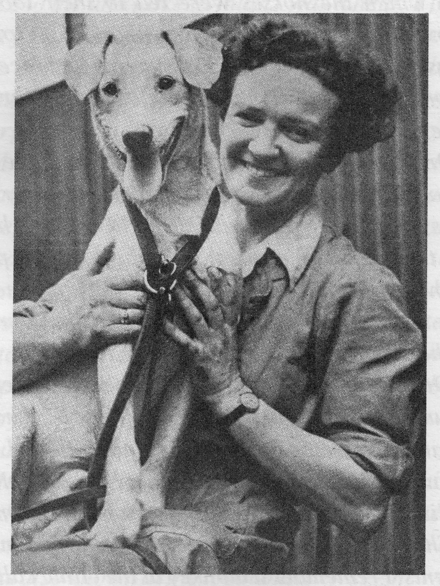 Dog La Cloche with an unidentified lady