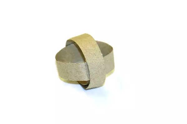 Cardboard inner toilet roll in an X shape
