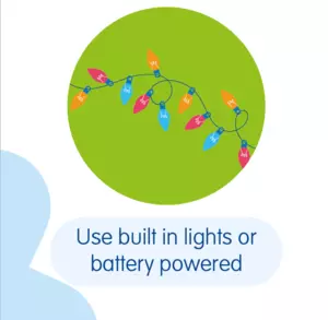 An illustration of Christmas lights