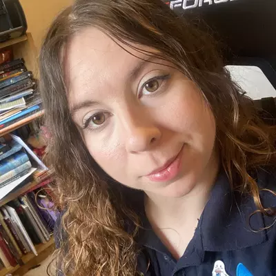 A headshot photograph of virtual events officer, Hannah Cound.