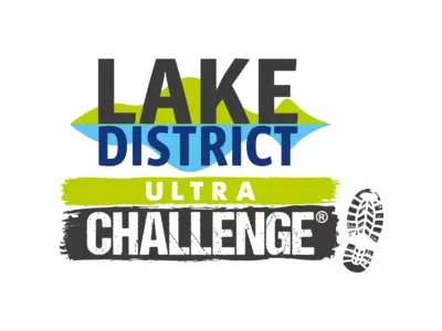 A green, black and blue logo that reads: Lake District Ultra Challenge