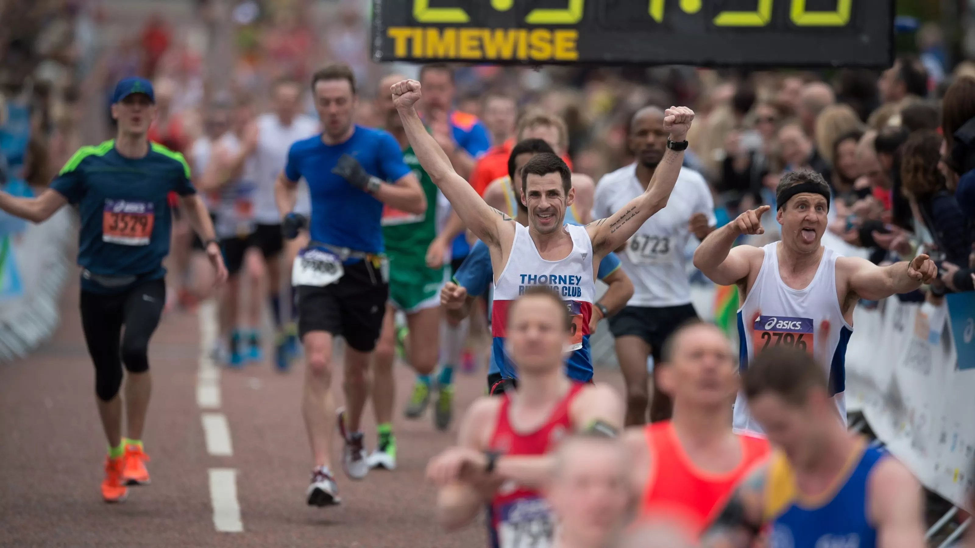 Runners taking part in the Manchester Marathon
