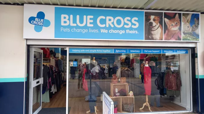 The front entrance of our Chelmsley Wood charity shop