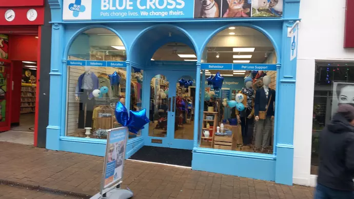 Blue Cross charity shop in Harrogate.