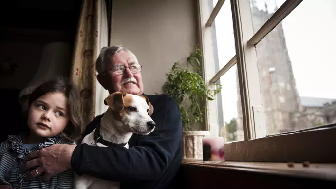 Jack Russell Jack with his family