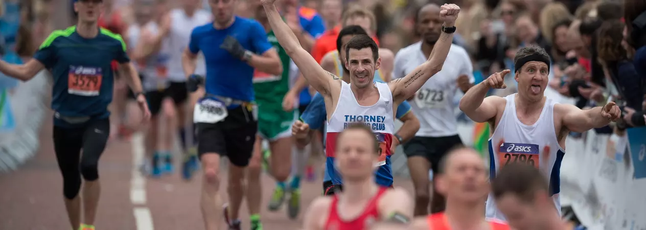 Runners taking part in the Manchester Marathon