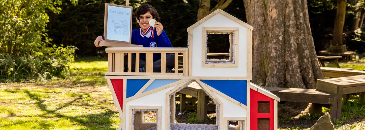 Brandon with his winning design