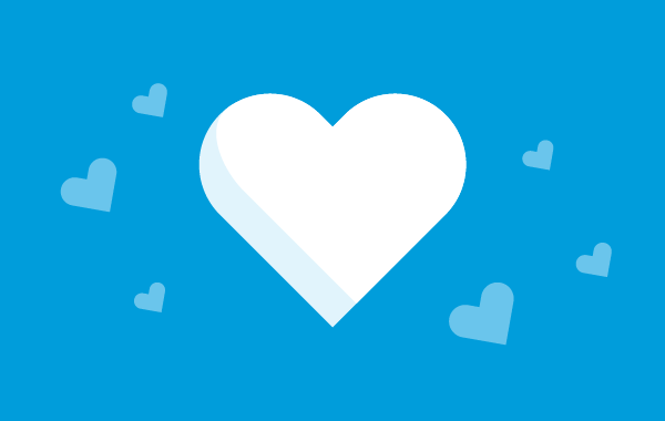 Card with heart